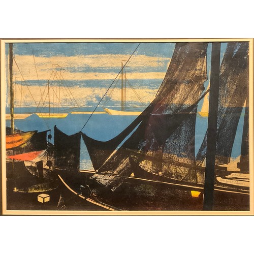 127 - Margaret Shaw (1917-1983), by and after, ‘’Through dark sails, to a bright sea’, signed in pencil, l... 