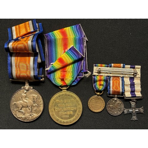 4000 - WWI British War Medal and Victory Medals to Captain Alfred Frithjof Merry MC and bars, 18th Battalio... 