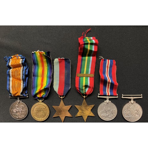 4002 - WW1 & WW2 British Medal group to 95554 Pte James M Bradley, Liverpool Regt comprising of British War... 