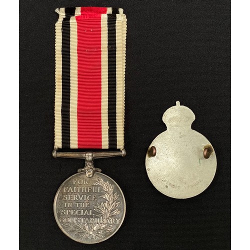 4021 - WW2 British Special Constabulary Faithful Service Medal to Walter J Town, complete with ribbon and M... 