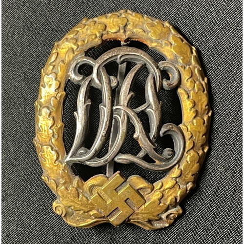 4035 - WW2 Third Reich Deutscher Reichsbund für Leibesübungen Sportabzeichen in Gold - National Sports Badg... 