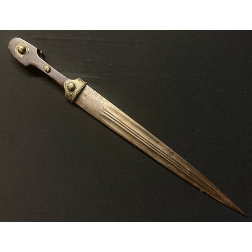 4044 - Imperial Russian Kuban Cossacks M1904 Kindjal Dagger with double edged fullered blade 334mm in lengt... 