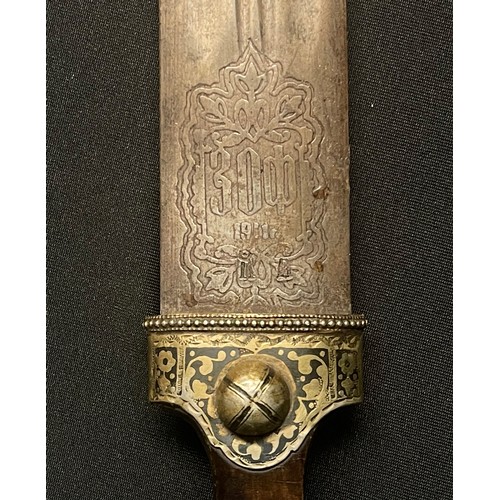 4044 - Imperial Russian Kuban Cossacks M1904 Kindjal Dagger with double edged fullered blade 334mm in lengt... 