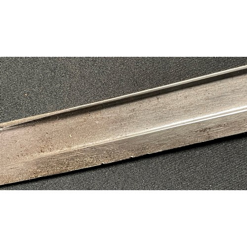 4050 - French 1866 Pattern Chassepot Bayonet with single edged fullered blade 574mm in length. Maker marked... 