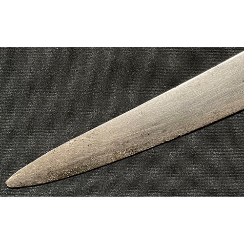 4050 - French 1866 Pattern Chassepot Bayonet with single edged fullered blade 574mm in length. Maker marked... 