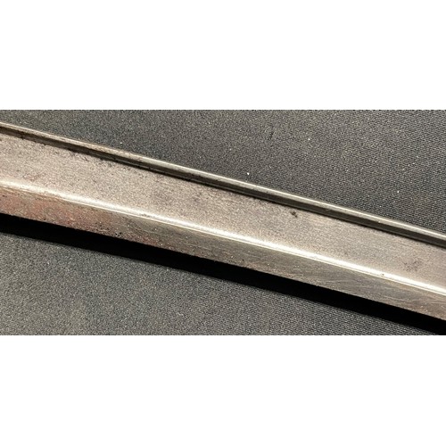 4050 - French 1866 Pattern Chassepot Bayonet with single edged fullered blade 574mm in length. Maker marked... 