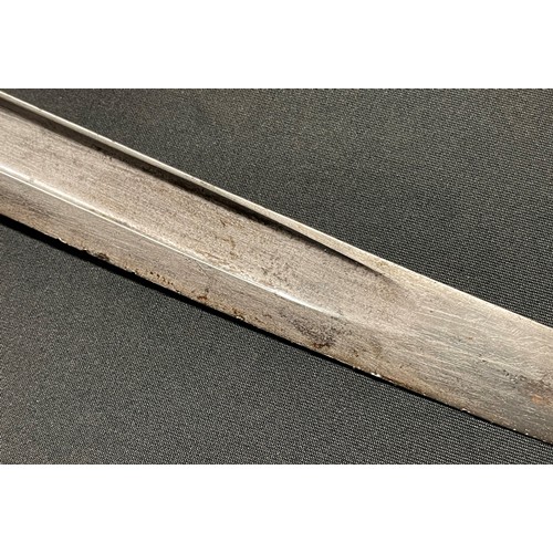 4050 - French 1866 Pattern Chassepot Bayonet with single edged fullered blade 574mm in length. Maker marked... 