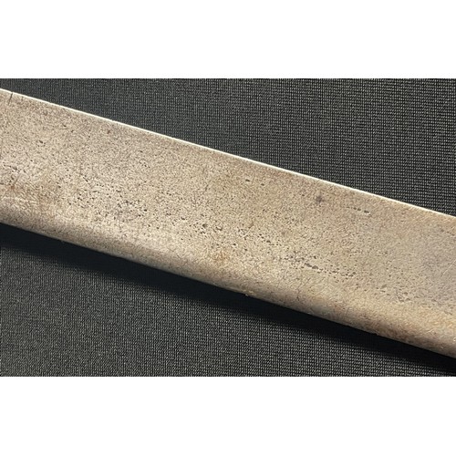 4054 - 19th Century Hunting sword with single edged blade 420mm in length. No makers mark. Cast Brass Hilt ... 