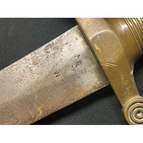 4059 - French 1831 Pattern Artillery Short Sword with double edged blade 480mm in length. Marked 