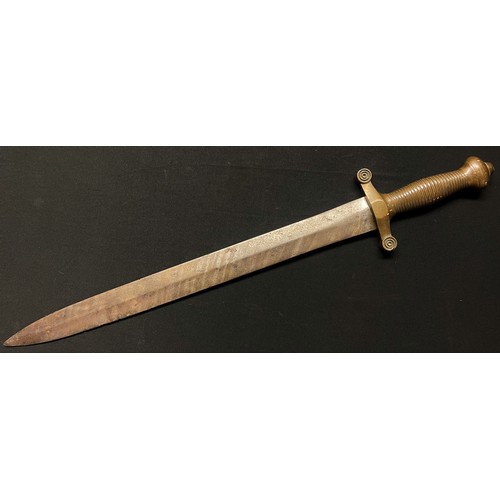 4059 - French 1831 Pattern Artillery Short Sword with double edged blade 480mm in length. Marked 