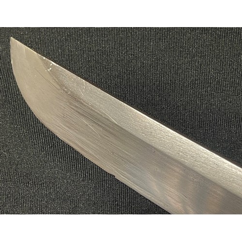 4064 - Japanese Katana Sword with single edged blade 630mm in length. Hamon line is visable. Tang is signed... 