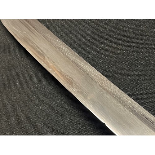 4064 - Japanese Katana Sword with single edged blade 630mm in length. Hamon line is visable. Tang is signed... 