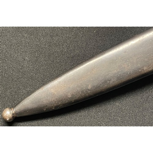 4088 - Swiss M1918 Schmidt-Rubin Bayonet with double edged blade 300mm in length, maker marked 