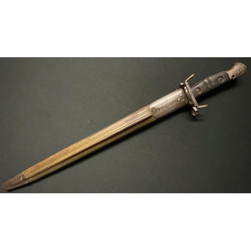 4089 - WWI US P17 Bayonet with single edged fullered blade 431mm in length maker marked and dated 