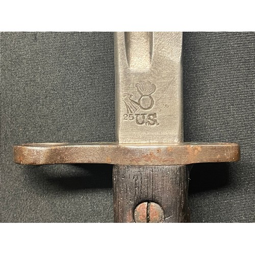 4089 - WWI US P17 Bayonet with single edged fullered blade 431mm in length maker marked and dated 