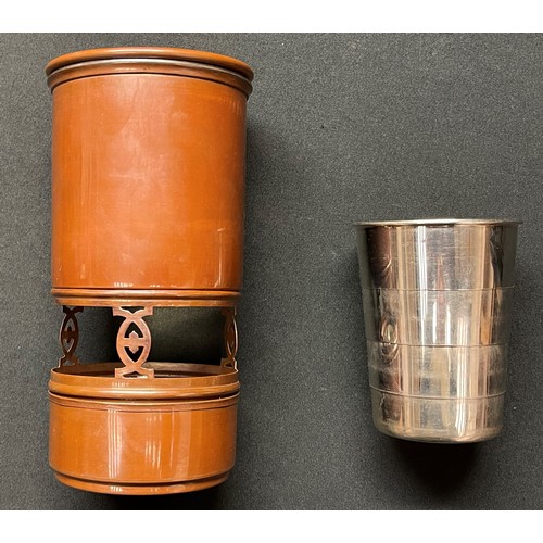 4093 - Boer War Casualty private purchase mess tin with heating stove and collaspable cup all contained wit... 