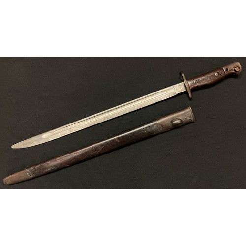 4098 - WW1 British 1907 Pattern Bayonet with single edged fullered blade 427mm in length, maker marked and ... 