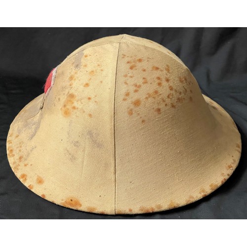 4101 - Reproduction WW1 British Steel Helmet. Made with a WW2 pattern helmet shell. Fitted with a reproduct... 