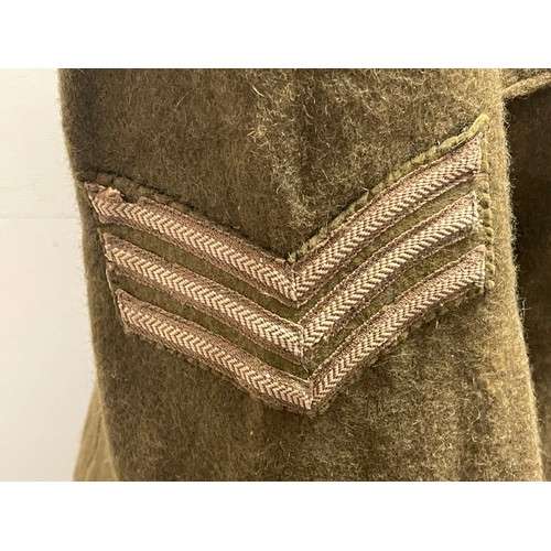 4103 - Reproduction WW1 British Service Dress Jacket and Trousers. Jacket has insignia for a Sgt in the Lin... 