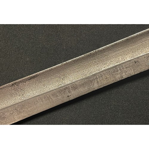 4114 - WW1 Imperial German Mauser Butcher Bayonet with single edged fullered blade 365mm in length, dated 1... 