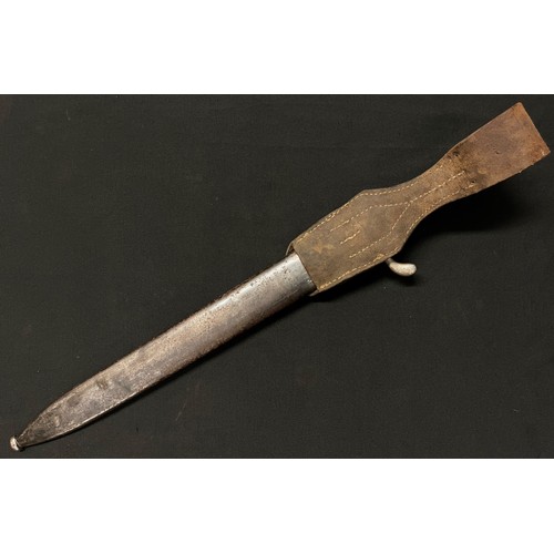 4115 - WW1 Imperial German Army Mauser Butcher Bayonet with single edged fullered blade 365mm in length. Ma... 