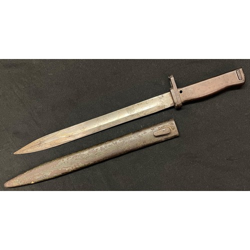 4116 - WW1 Imperial German Ersatz Bayonet with fullered single edged blade 310mm in length. No makers mark.... 