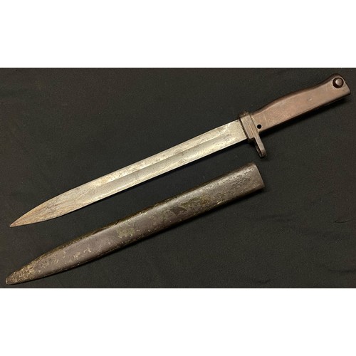 4116 - WW1 Imperial German Ersatz Bayonet with fullered single edged blade 310mm in length. No makers mark.... 