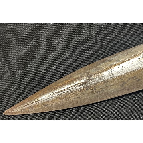 4116 - WW1 Imperial German Ersatz Bayonet with fullered single edged blade 310mm in length. No makers mark.... 