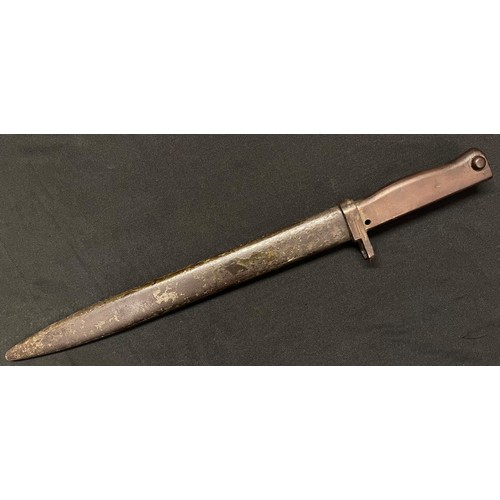 4116 - WW1 Imperial German Ersatz Bayonet with fullered single edged blade 310mm in length. No makers mark.... 