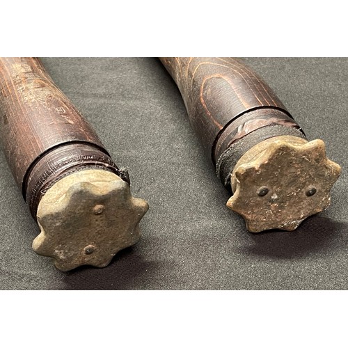 4118 - Three Reproduction WW1 German M1915 pattern Stick Grenades. Two have been improved with the addition... 