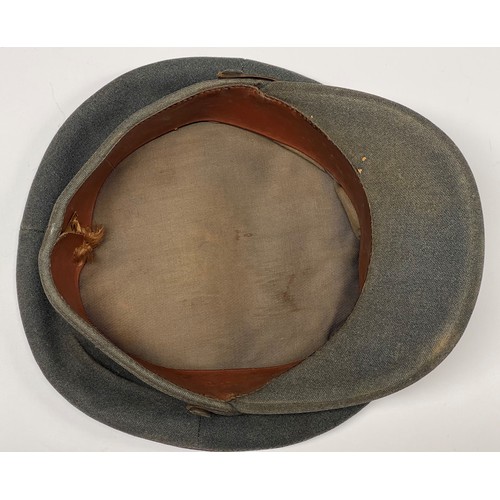 4150 - WW2 British Royal Air Force Officers Service Dress Cap. Worn by F/L GC Tudor-Jones. No date or maker... 