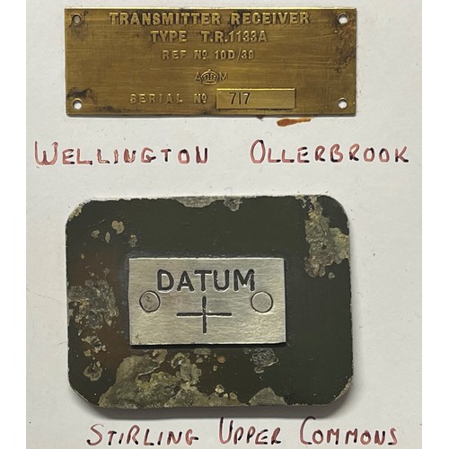 4151 - WW2 British RAF Aircraft Data Plates, Instrument Dial faces, Wireless Data Plates, etc, all recovere... 