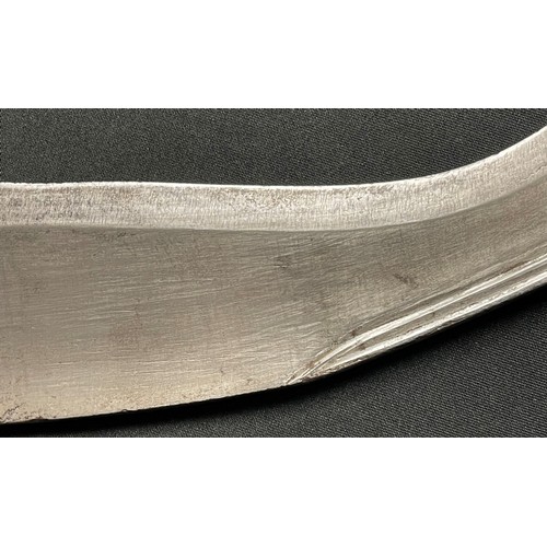 4157 - WW2 British Kukri Knife with single edged 315mm long blade. Edge of blade numbered 