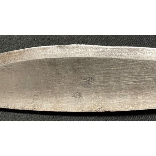 4157 - WW2 British Kukri Knife with single edged 315mm long blade. Edge of blade numbered 