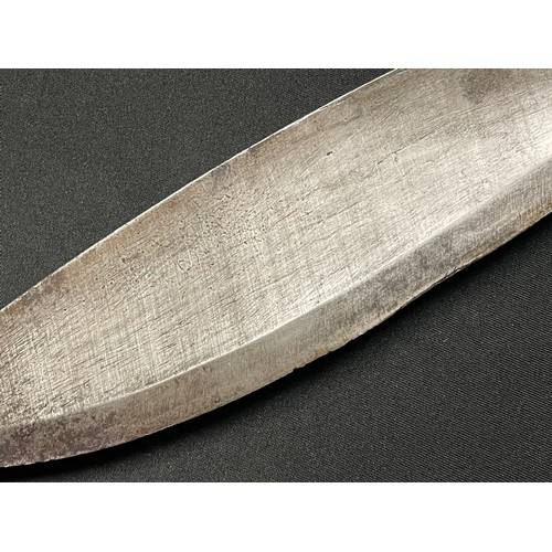 4157 - WW2 British Kukri Knife with single edged 315mm long blade. Edge of blade numbered 