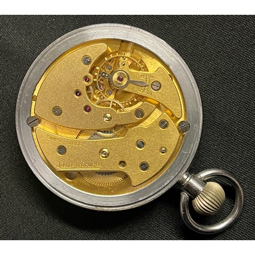 4165 - WW2 British RAF Navigators pocket watch by Jaeger Le Coultre. Reverse marked with WD Broad Arrow alo... 