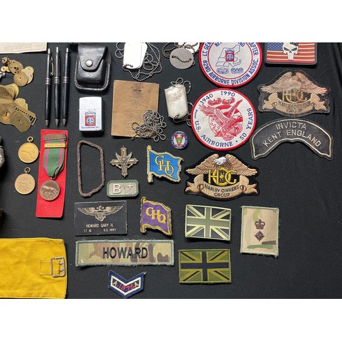 4166 - WW2 British and later mixed militaria to include: RAF Officers Field Service cap dated 1945: Rifle B... 