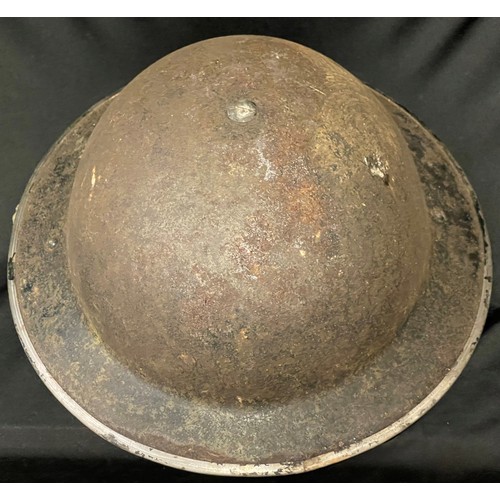 4175 - WW2 British ICI Fire Brigade Auxiliary Fire Service helmet. Hand painted 