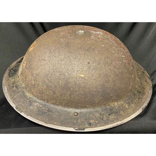 4175 - WW2 British ICI Fire Brigade Auxiliary Fire Service helmet. Hand painted 