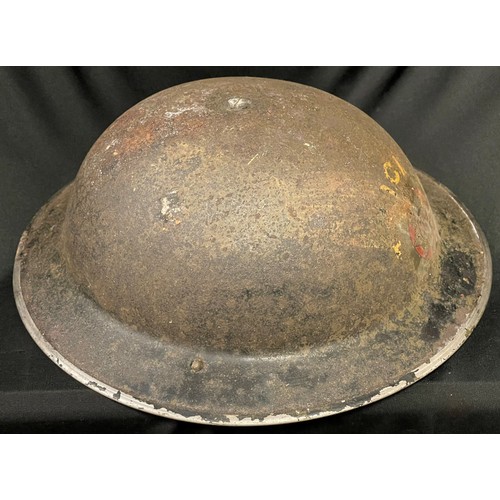 4175 - WW2 British ICI Fire Brigade Auxiliary Fire Service helmet. Hand painted 