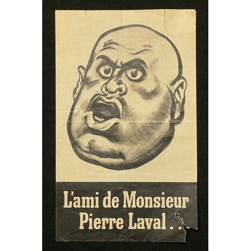 4179 - WW2 British Propaganda leaflet dropped on France June to August 1942 to show Mussolini as 