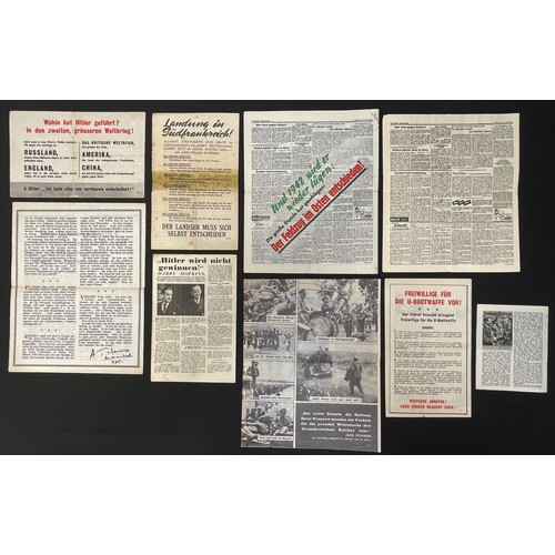 4199 - WW2 British Psycological Warfare Propaganda Leaflets dropped on German Troops and Civilians 1941 194... 