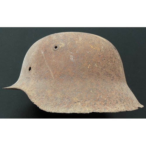 4220 - WW2 Third Reich Relic Condition M42 Steel Helmet recovered in Normandy.