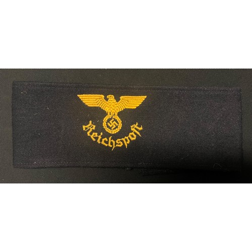 4224 - WW2 Third Reich Reichpost Employees Armband. Machine embroidered example.