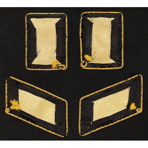 4225 - WW2 Third Reich Deutsche Reichsbahn collar tabs. Two pairs, both machine woven examples. Both pairs ... 