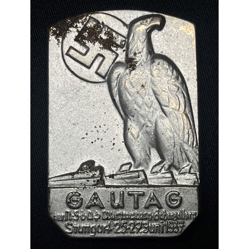 4226 - WW2 Third Reich Rally and Riders badges to include: Gautag Stuttgart 1937: Gautag NSLB Gau Westfalen... 