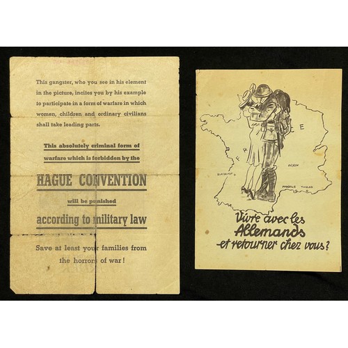 4234 - WW2 Third Reich Propaganda Leaflets dropped on British and French troops. The Churchill 