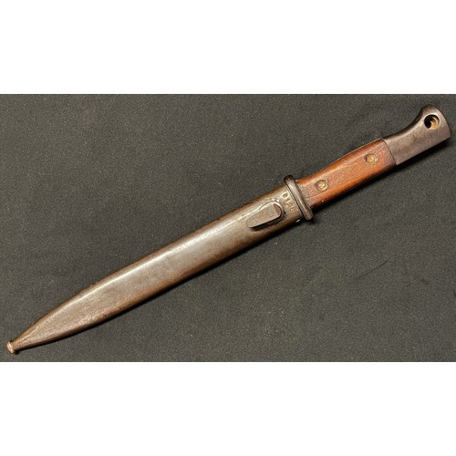 4240 - WW2 Third Reich K98 Bayonet with single edged fullered blade 250mm in length. Maker marked and dated... 