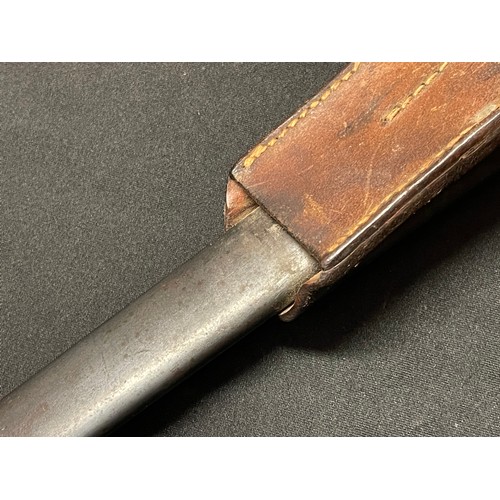 4241 - Czech VZ 22 Bayonet with single edged blade 248mm in length. No makers mark. Wooden grips. Working r... 