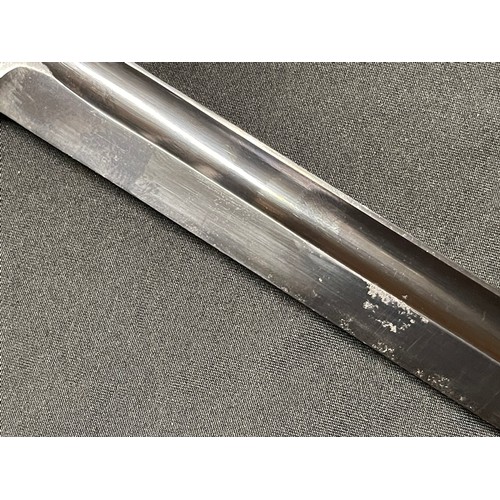 4242 - WW2 Third Reich K98 Bayonet with single edged fullered blade 250mm in length. Maker marked 